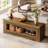 63" Rustic Low Console Table