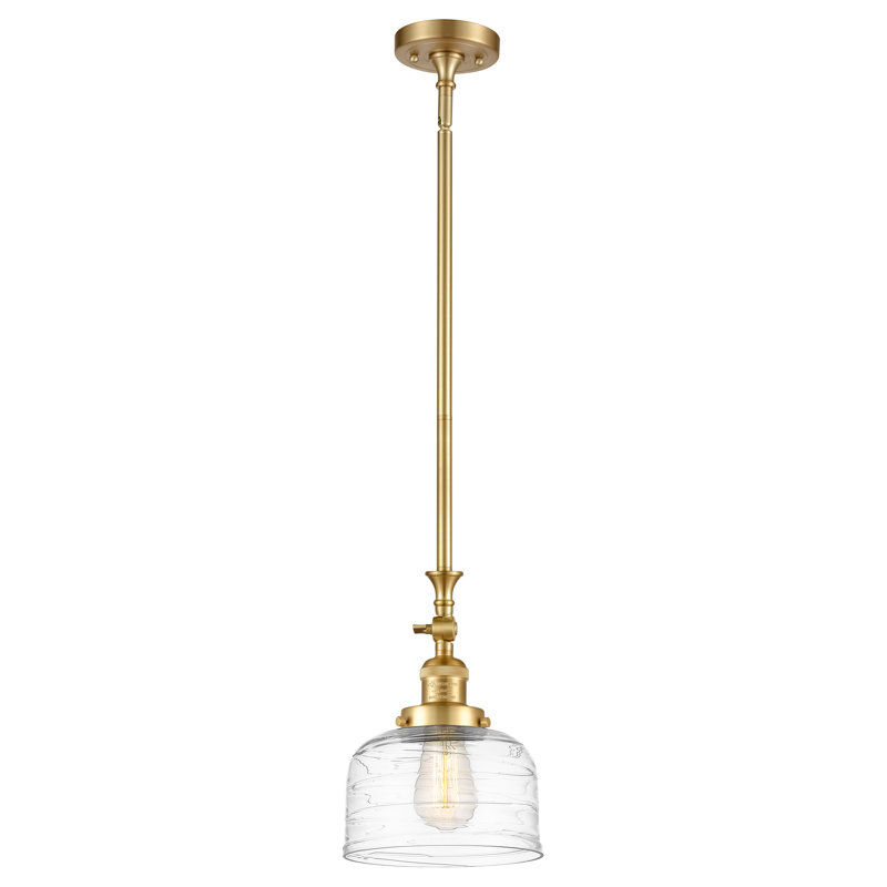 Rosso 1-Light Single Dome Pendant, Satin Gold