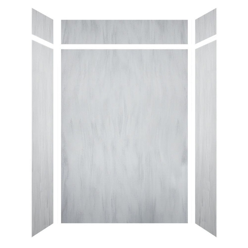 Transolid Lusso 60-in x 36-in x 84/12-in Glue To Wall 6-Piece Transition Shower Wall Kit, Bellanca, Bellanca