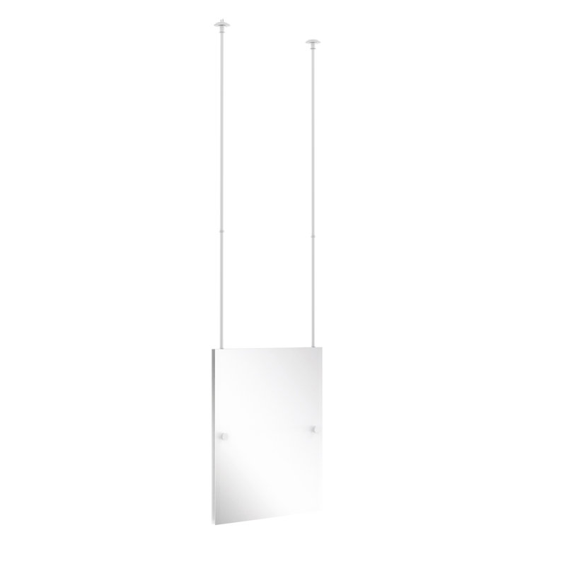 Kacey-Jade Metal Wall Mirror, Matte White