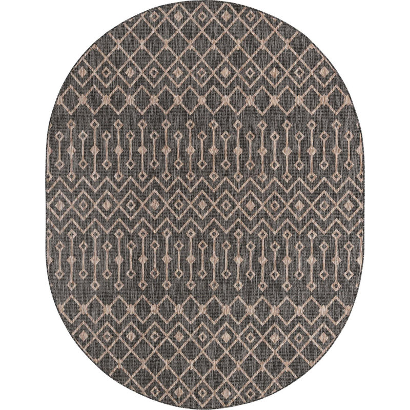 Leyla Geometric Indoor Rug, Oval 7'10" x 10'