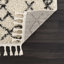 Tapis beige / noir à poils longs Adeen-137189121