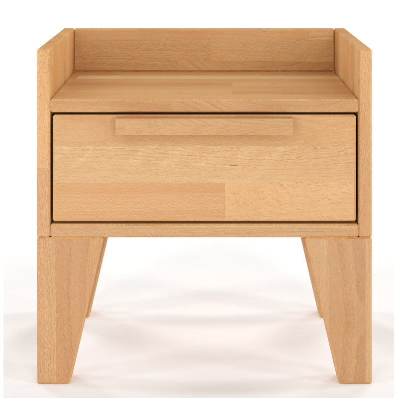 Jovanni 40cm W Solid Wood Bedside Table