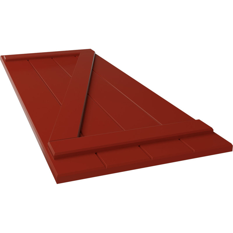 Volets en PVC True Fit, 21.5", 79", Rouge feu