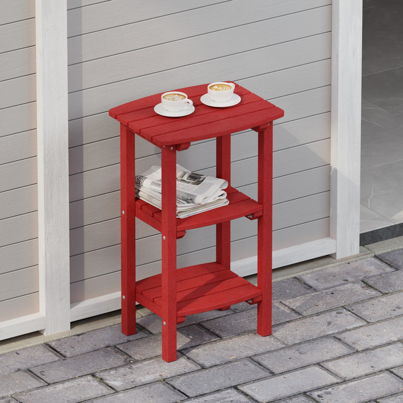 Table d'appoint Classic à 3 tablettes, Rouge cardinal
