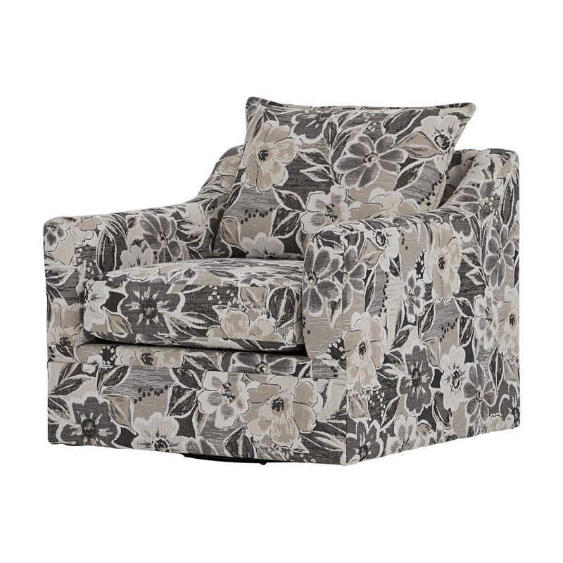 Fauteuil pivotant 12700 , Polyester gris anthracite Margo
