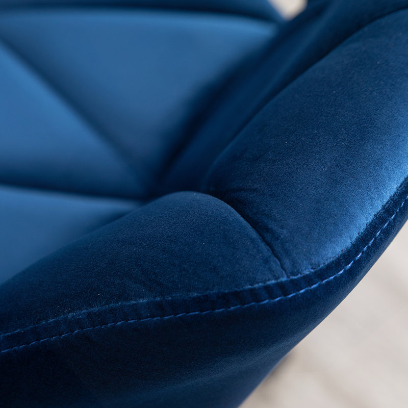 Fauteuil de bureau pivotant et capitonné, bleu, Bleu