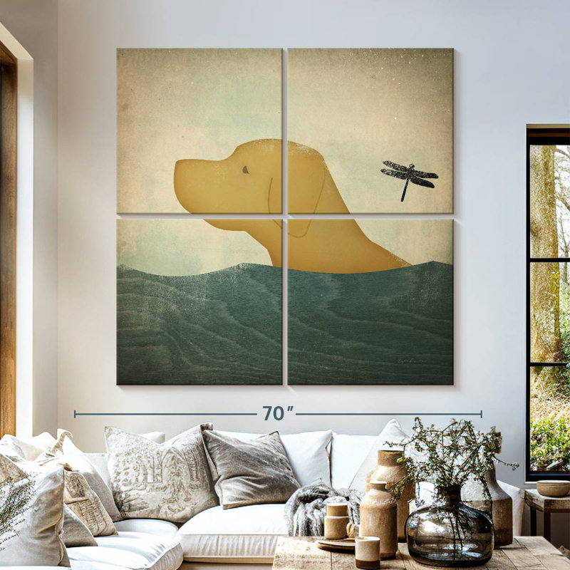 Brampt Yellow Dog Swim, 57" H x 57" W