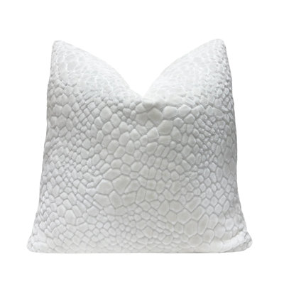 Crocodile Velvet Throw Pillow Cover