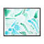 Éléments graphiques rétro en bleu et vert I - peinture sur toile-67232809-67232811