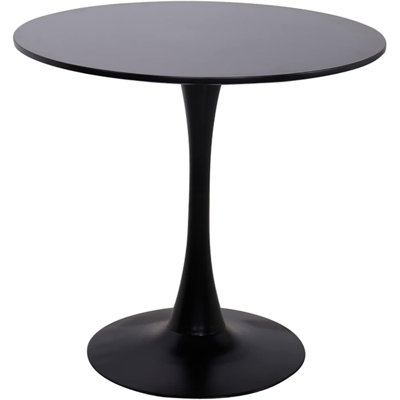 Modern Round Dining Table, ∅31.5'' Kitchen Dining Room Furniture, Coffee Table, Leisure Table, Living Room Table, Black,Dining Table,Kitchen Table