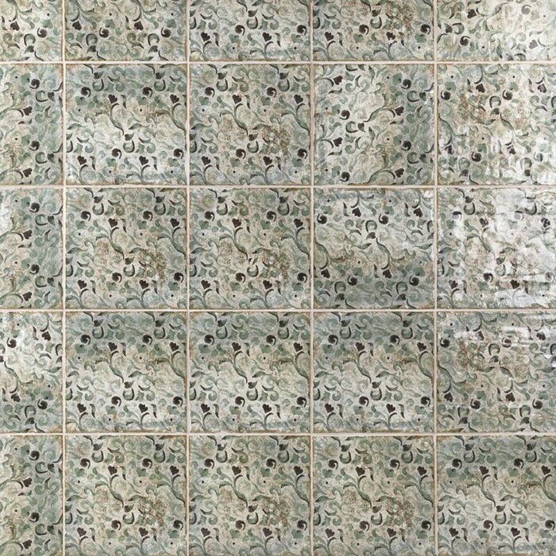 Angela Harris Dunmore 8x8 Polished Hand Painted Look Ceramic Tile