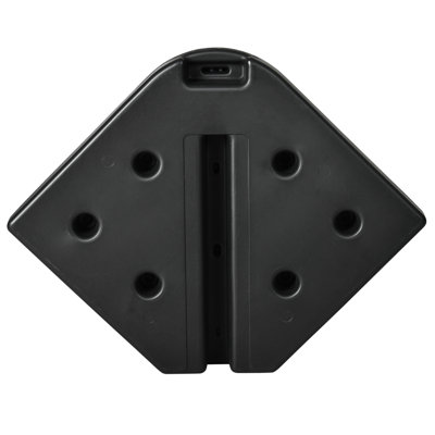 Poids de base pour parasol en porte-à-faux 175 lb - 4 pièces. Noir Fortifiez le vent et la pluie avec de l'eau / du sable. Patio portatif et empilable