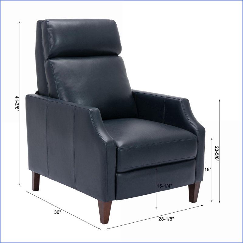 Fauteuils inclinables Mid-Century | Bleu foncé | Cuir PU, Grey