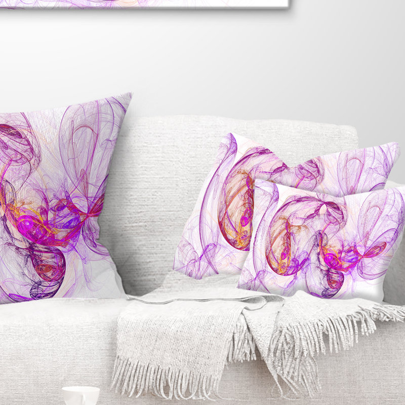 Coussin Billow, 12 po x 20 po, Mauve, Rectangulaire
