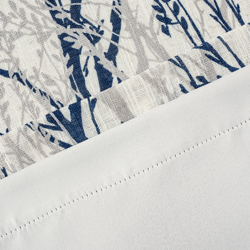 Floral Scalloped 52'' W Window Valance in, Blue, 52" W x 18" L