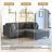 Seemab 3 - Piece Upholstered Gray Corduroy Modular Sectional with Pillow Back and Removable Ottoman-293493856