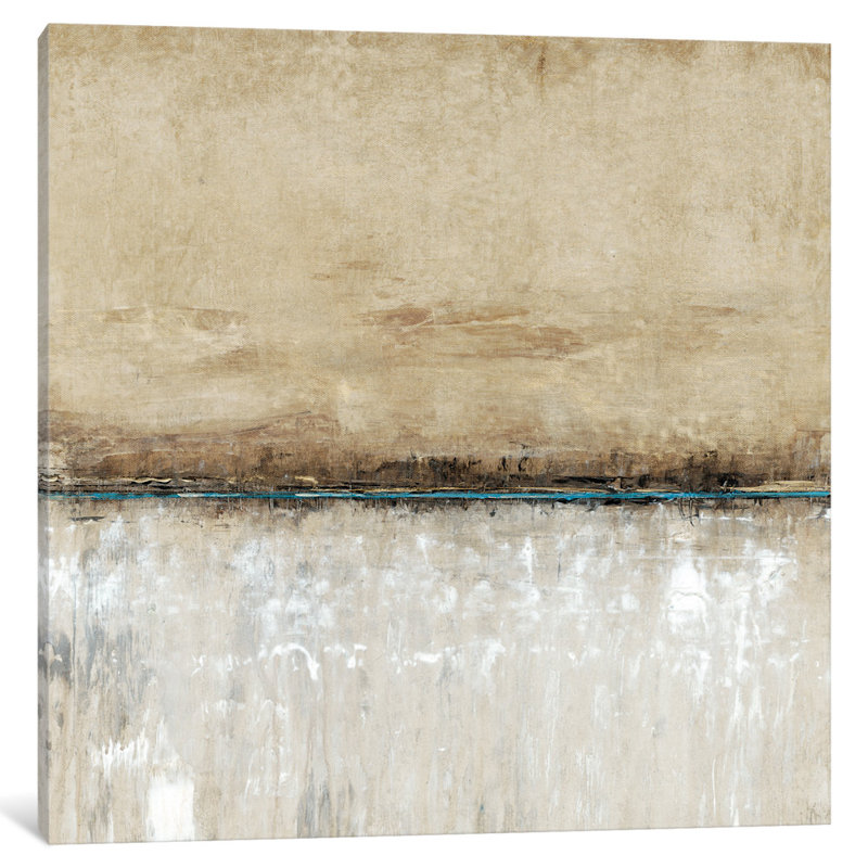 «Blue Line I», reproduction d'art sur toile tendue, H 37 po x l 37 po x P 1,5 po