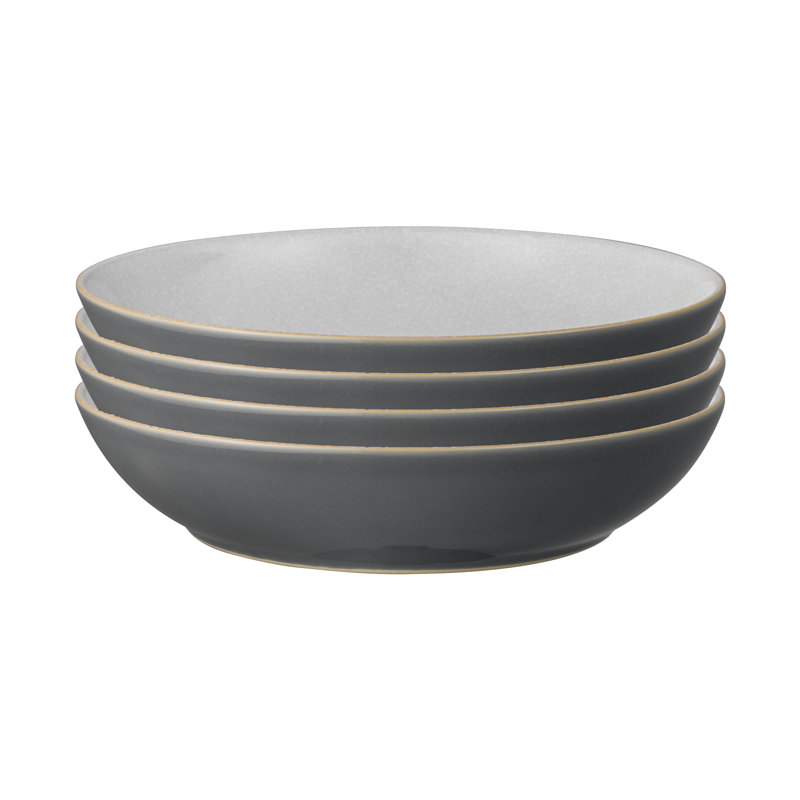 Natural Canvas 35.5 oz. Denby Pasta Bowls, Fossil Gray