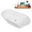 Baignoire autoportante 59 "avec drain interne Streamline-101688384