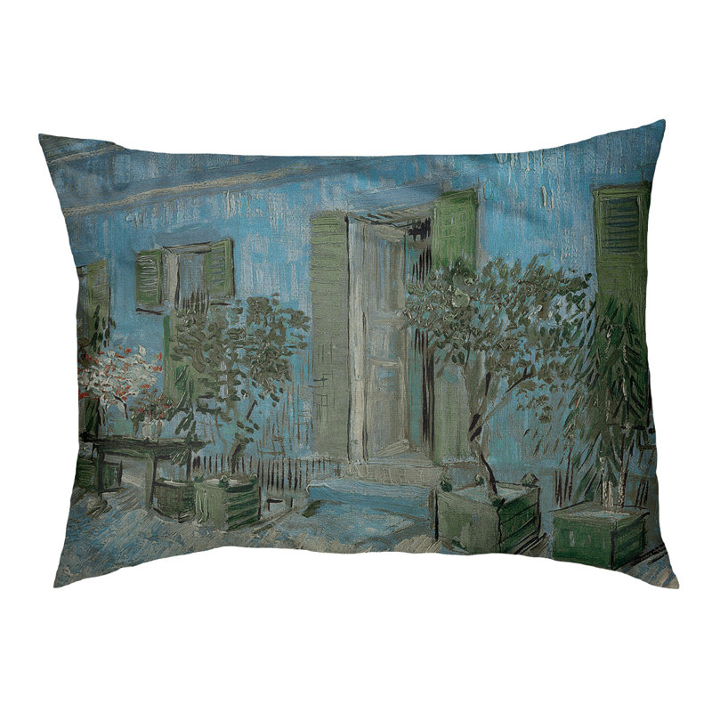 Coussin pour chien asnieres entry of a dog Burk, Petit (l 29,5 po x P 19,5 po x H 2,5 po), Bleu / Vert