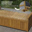Wooden Outdoor Bench with Storage Box, 40 Gallon Deck Box, Brown