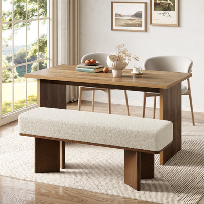 47-inch upholstered bench, Modern End of Bed Bench for Bedroom, Entryway by Ebern Designs