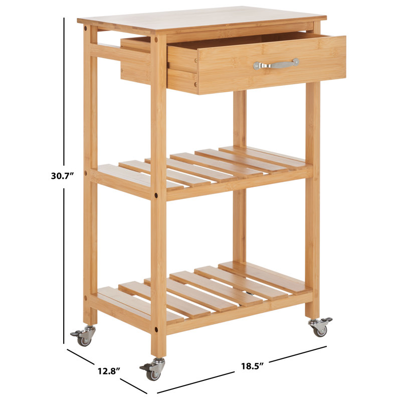 Laurisa Solid Wood Kitchen Cart