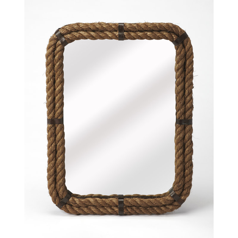 Oxman Iron & Rope Vertical or Horizonal Coastal Wall Mirror
