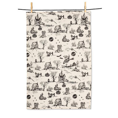 Halloween Toile Kitchen Towel