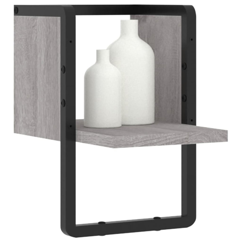 Narita Bracket Shelf, 20cm H x 25cm W x 30cm D, Grey Sonoma