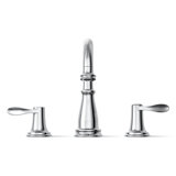 Bellera Widespread Bathroom Sink Faucet, Three-Hole Bathroom Faucet with Clicker Drain, 1.2 GPM