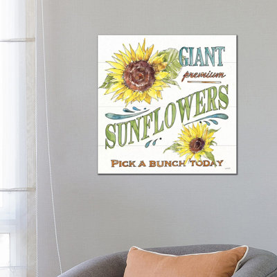 Sunflower Fields IV by Anne Tavoletti - Wrapped Canvas Print