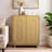 Modern Solid Wood Accent Storage Cabinet with Adjustable Shelf and Recessed Channel Doors-949341838