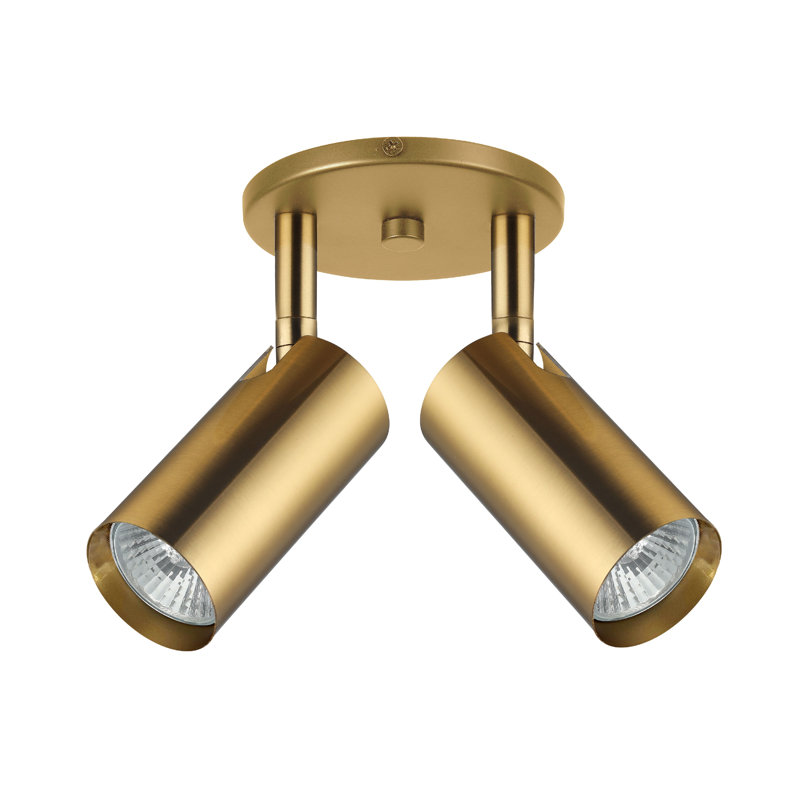 Stanly 2 Light Spotlight, Aged Brass