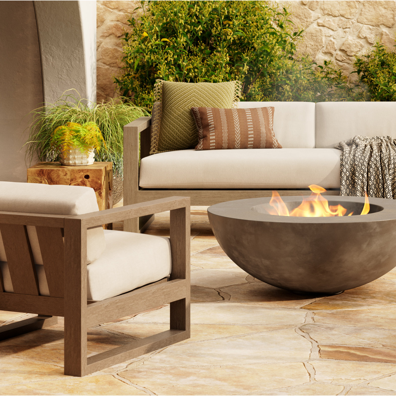 Vienna Sunbrella® Patio Lounge Chair, Canvas Canvas Sunbrella® Canvas