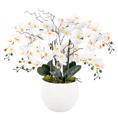 36.22" H Artificial Phalaenopsis Orchids Floral Arrangement in Pot