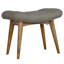 Grey Tweed Upholstered Bench