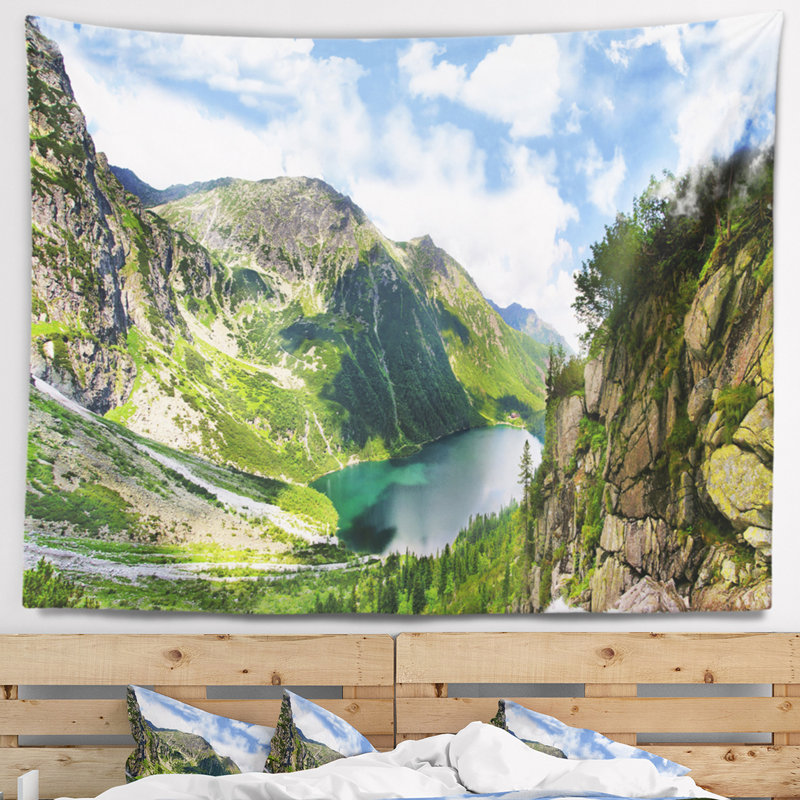 Vue d’ensemble de tapisserie tatra montagnes landscape, H 50 po x l 60 po