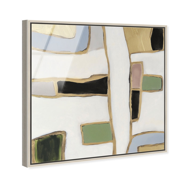 A Night With Klimt II High-Gloss Frameless Acrylic Glass Wall Art Abstract Print by Oliver Gal, Ready to Hang, 12 x 12