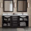 Ensemble de meuble-lavabo double autoportant 72 po avec plateau en quartz Fouraker-345372746