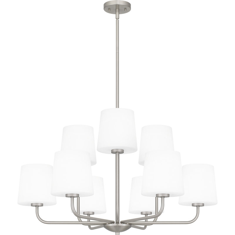 Lustre à 9 lumières Wigfall, Nickel brossé