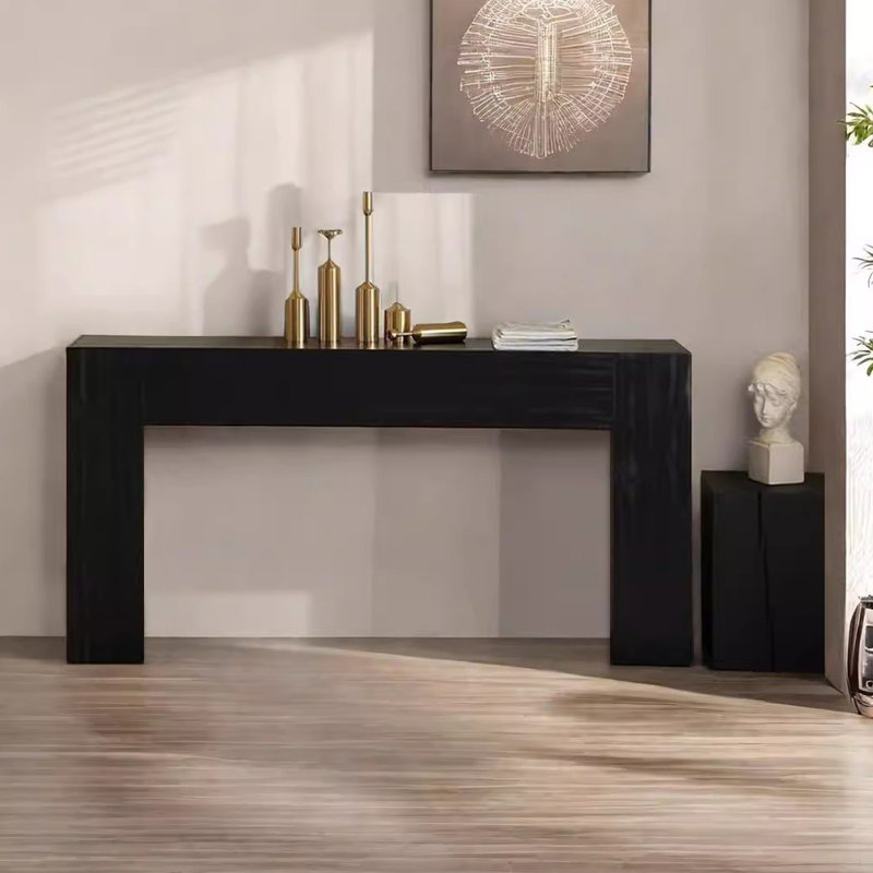 Modern simple black console table, 29.5" H x 63" W x 11.8" D