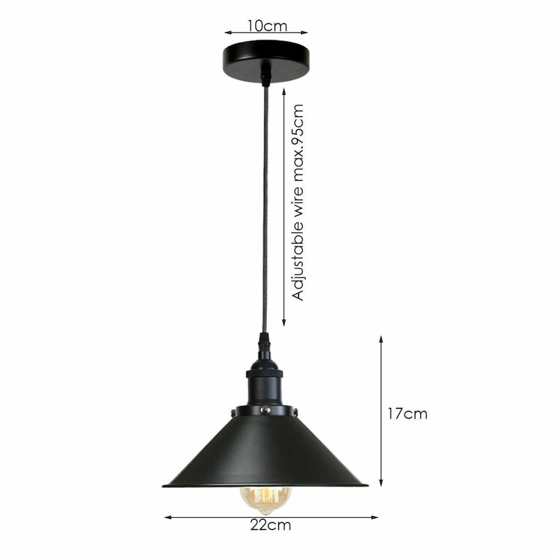 Elam 1 - Light Black Single Pendant, 110cm H x 22cm W x 22cm D