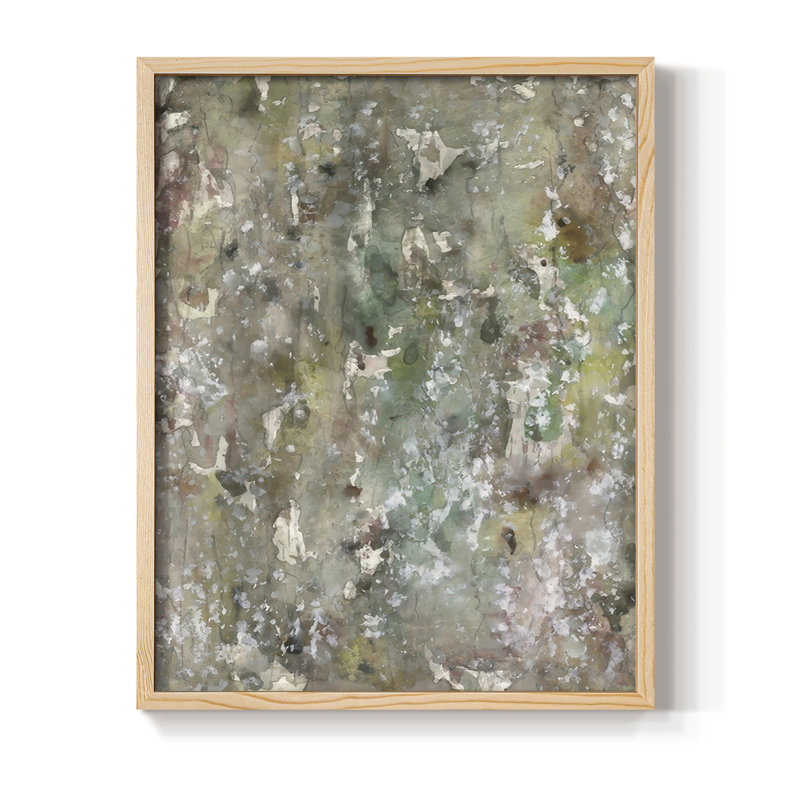 «Abstract Bark I», reproduction encadrée - bois massif, Naturel