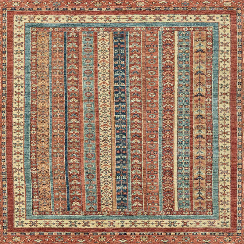 Abstract Indoor Rug, Square 3'
