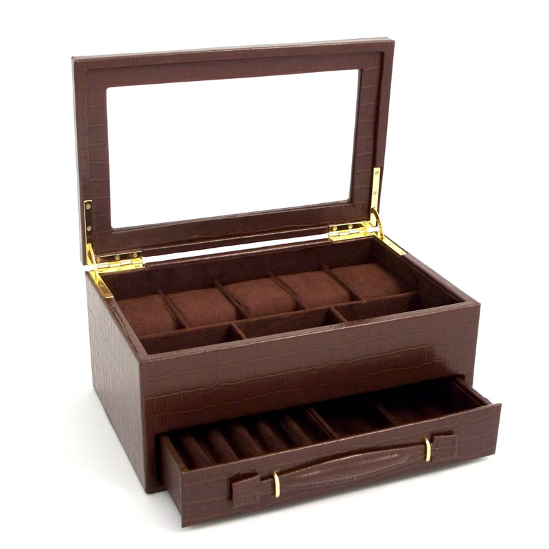 Leather Jewelry Box + Drawers