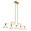 Éclairage de lustre rétro à 5 lumières pour îlot de cuisine rétro (ampoules non incluses)-398640067