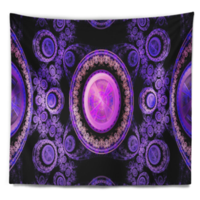 Tapisserie psychédélique relaxed mauve abstract, H 32 po x l 39 po