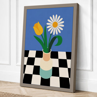 Florals in Bloom Modern 1 Piece Wrapped Canvas Wall Art